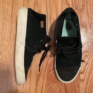 Black mid high surf vans